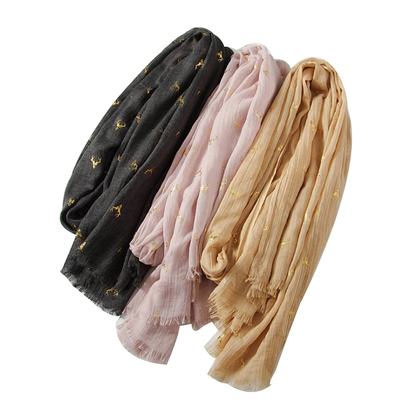 Autumn and winter Christmas fawn scarf warm comfortable scarf travel lady's scarf