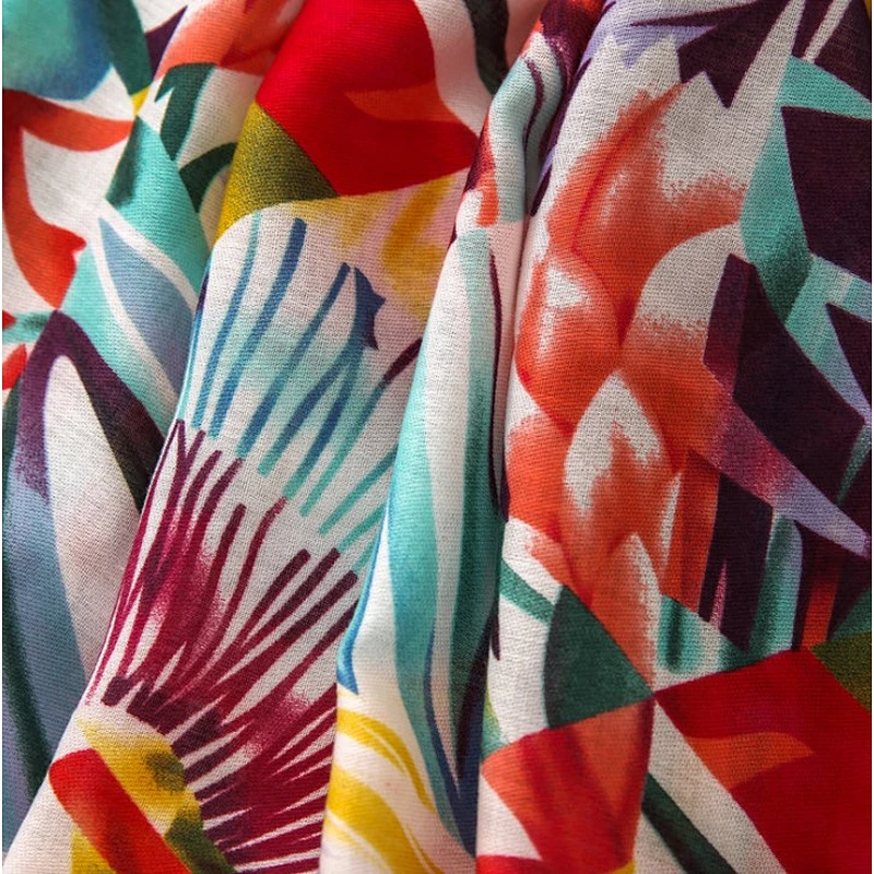 Ethnic new cotton and linen scarf female creative matching color shawl travel sunshade scarf