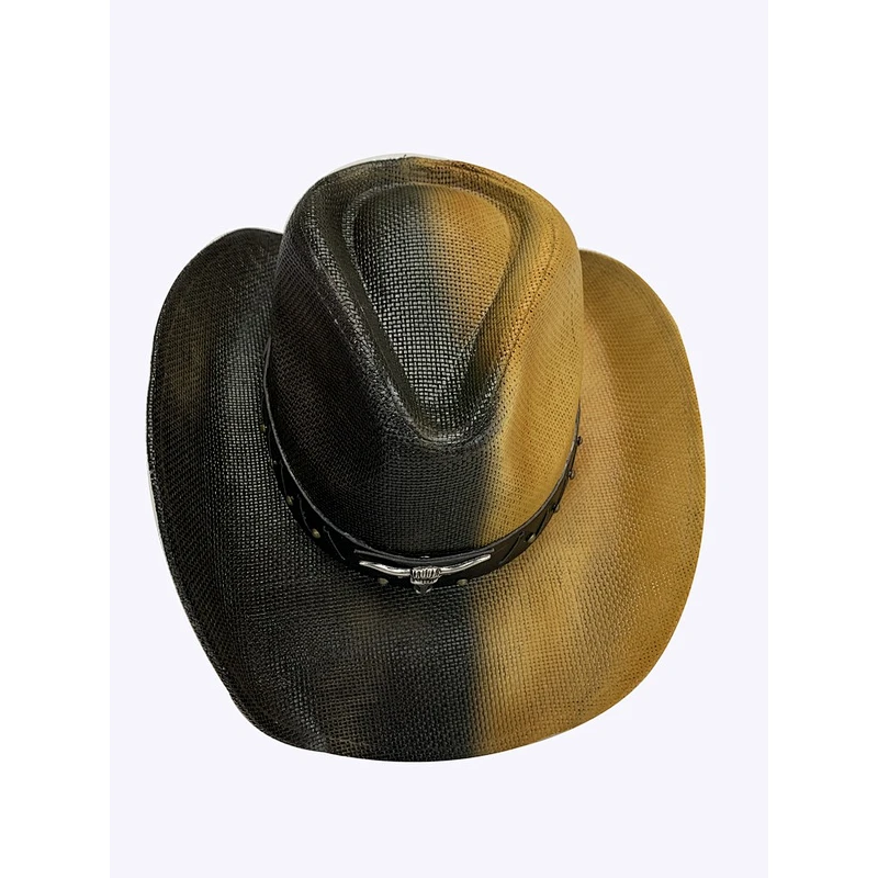 Custom Pattern Cowboy Straw Hat Classic Sunshade Straw Hat