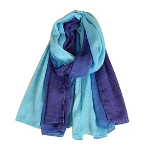 2019 Muslim women hijab scarf new design cotton linen gradient color scarf