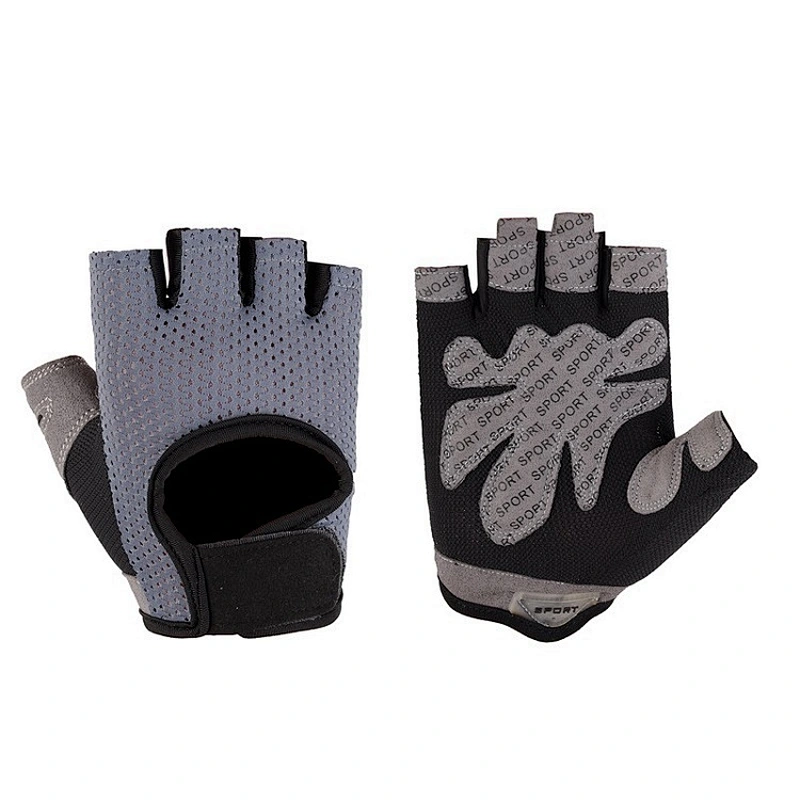 Non Slip Adult Outdoor Riding Sports Elastic Mesh Breathable Half Finger Gloves