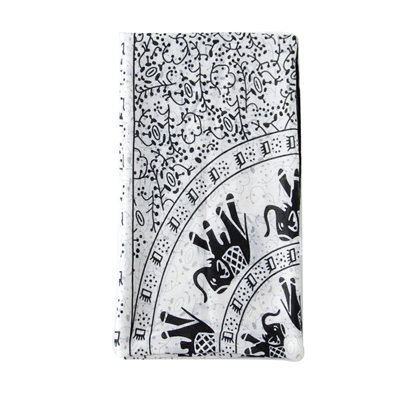 Autumn and winter elephant printed  oversized shawl versatile beach sunshade women's scarf