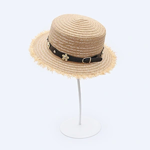 Fashion Girl Lady Beach Sun Visor Hat Foldable Roll Up Wide Brim Straw Hat Wholesale Hats