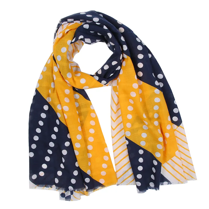 Retro style fashion twill dot tie dyeing shawl  scarf