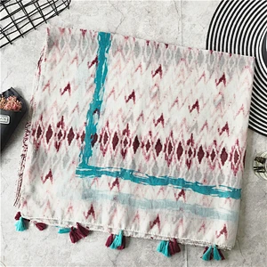 2018 Hot Selling Silk Scarf Organza Shawl Christmas Scarf Hijab Printed Silk Georgette Fabric