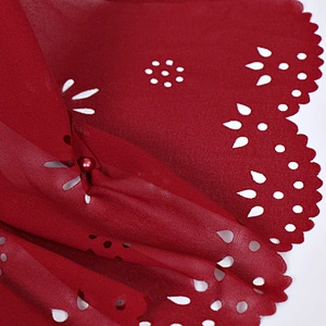 Wedding hijab designs orange black scarf silk jacquard scarf