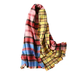 New style plaid scarf for women Korean version fashion shawl scarf