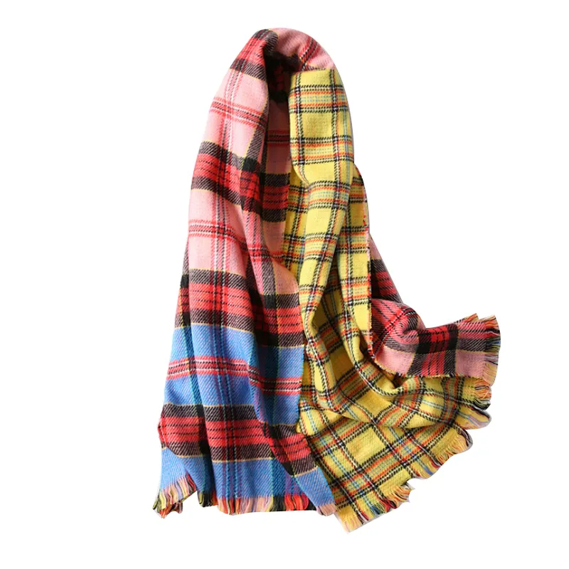 New style plaid scarf for women Korean version fashion shawl scarf