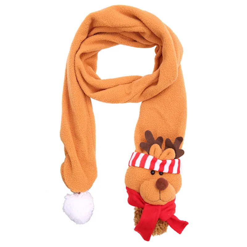 New Christmas scarf with old man and snowman warm cute scarves