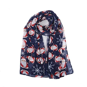 New fashion Christmas Santa Claus floral print scarf
