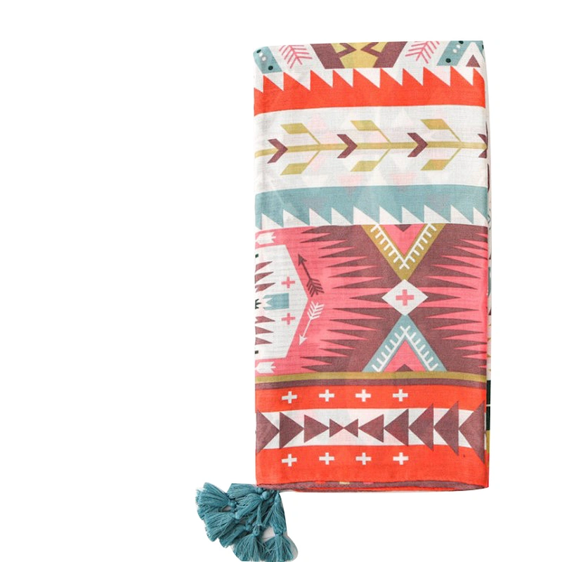 Spring and summer new Korean version color geometric diamond colorful shawl scarf