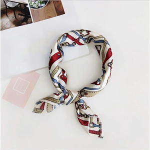 Square scarf women fashion professional variegated decorative print silk scarf
