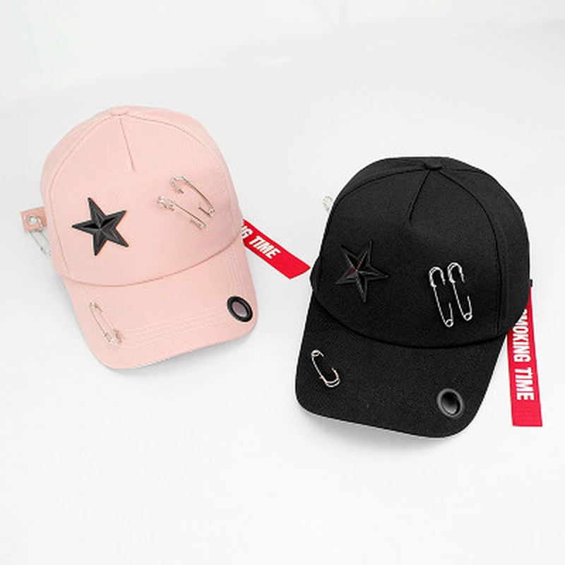 Ningbo Trading Company Factory Fashion Hip Hop Ponytail Hat Custom Snapback Cap With Star