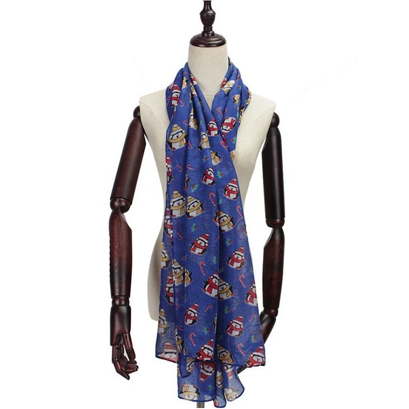 New style Christmas with encrypted penguin scarf for children
