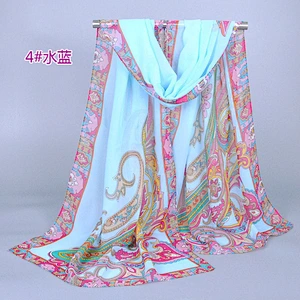 Hot Sell Crochet Patterns Printed Tribal Scarf Ladies Cotton Scarves