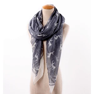 New christmas deer printed animal scarf sunscreen beach woman's shawl scarf