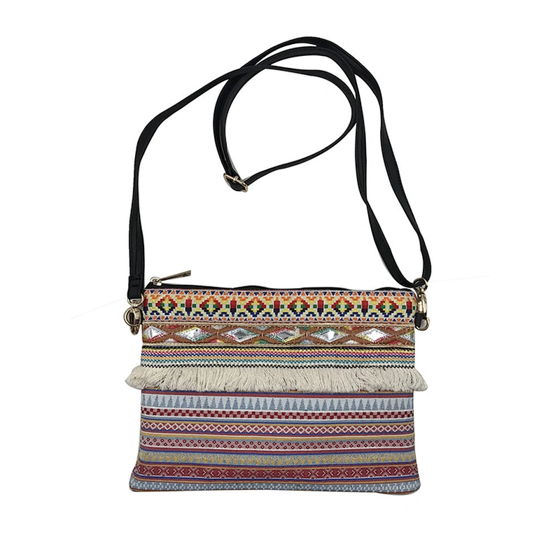 China Ethnic Embroidery Bag Women Crossbody Bag PU Ethnic Bag