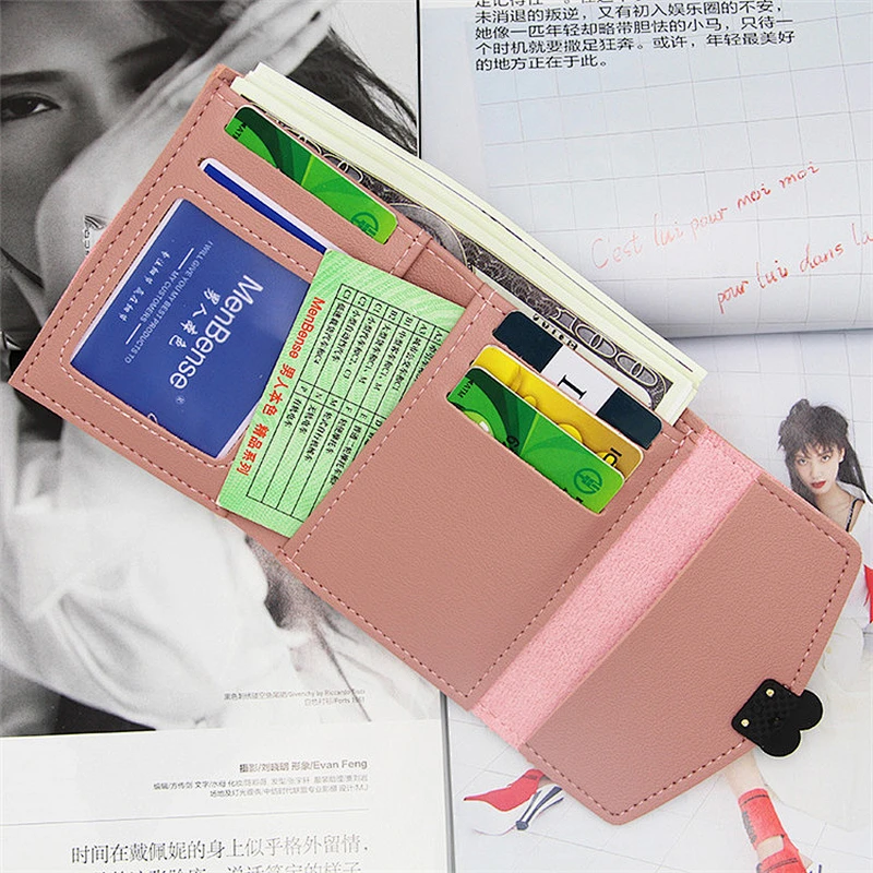 Female Purse Small Card Holder Leather Women Wallet