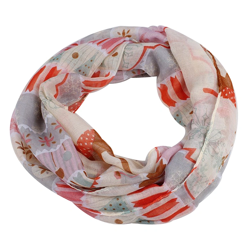 New style christmas cute small moose printed scarf