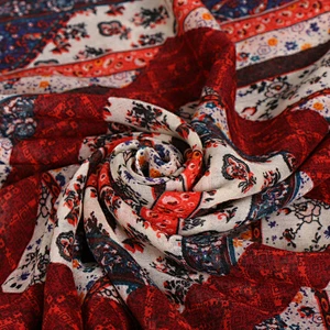 New Design Arab Scarf Silk Scarf With Chain Pattern Fancy Scarf
