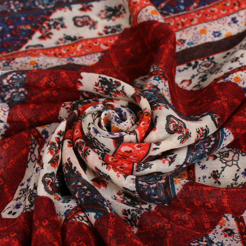 New Design Arab Scarf Silk Scarf With Chain Pattern Fancy Scarf