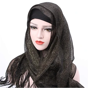 2018 Latest Design Dubai Ladies Plain Scarf Muslim Hijab