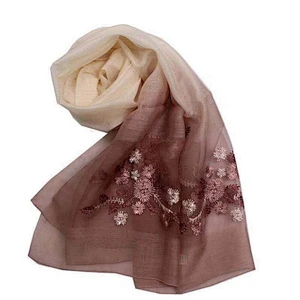 Scarf for Women pure  silk fashion embroidered