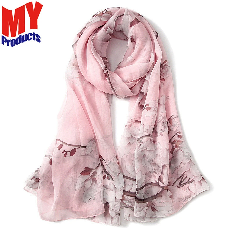 Infinity scarf twill silk scarf japanese silk scarf with animal print