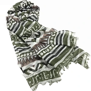 Geometric pattern of wave point  silk  scarf