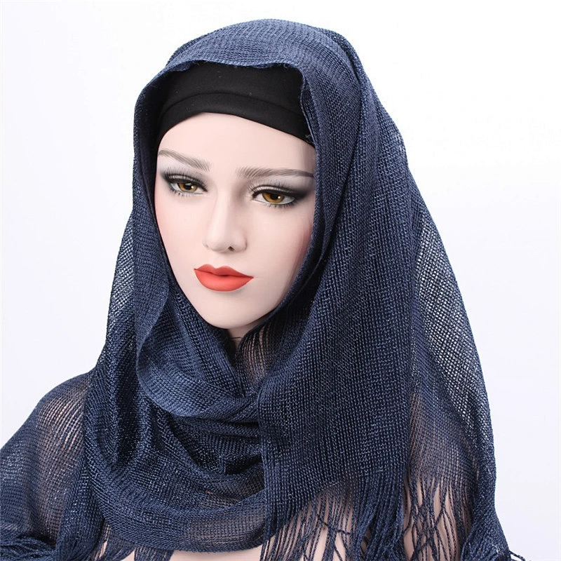 2018 Latest Design Dubai Ladies Plain Scarf Muslim Hijab