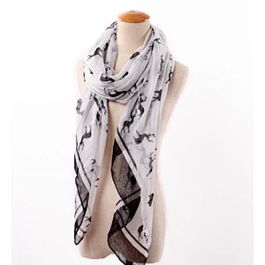 New christmas deer printed animal scarf sunscreen beach woman's shawl scarf