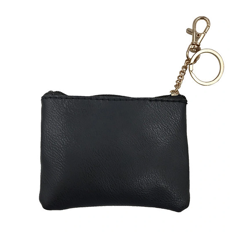 New Sling Sequins Leather Coin Wallet Women Key Chain Coin Purse