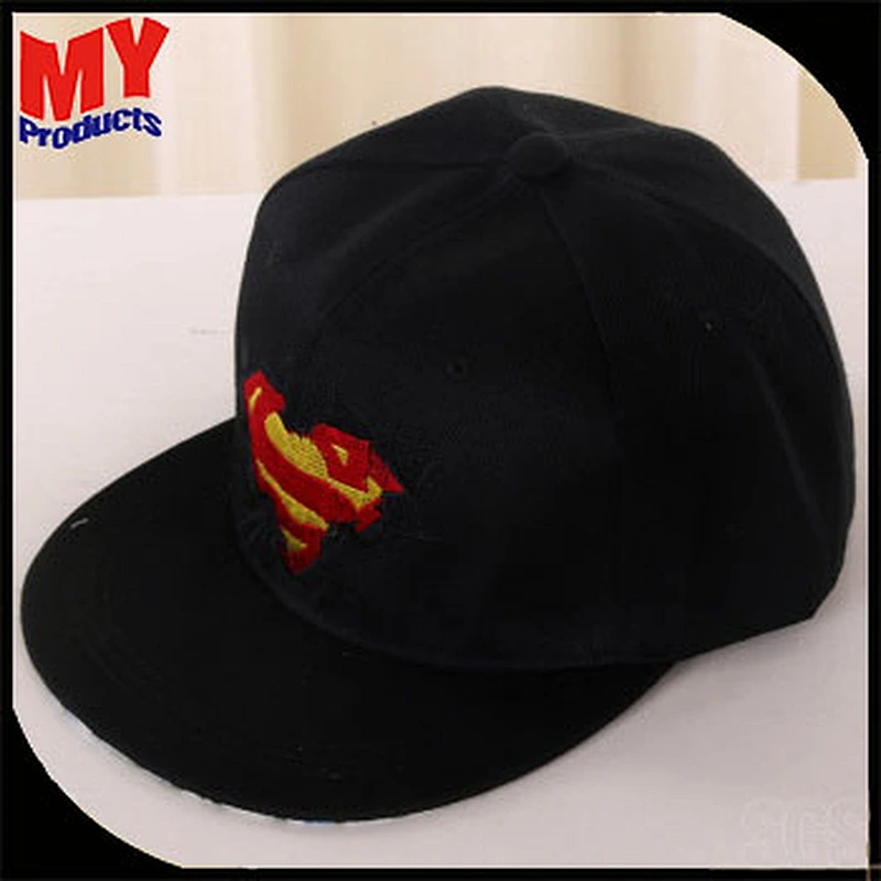Custom 3D Superman Embroidery Trucker Cap 100% Cotton 5 Panel Baseball Caps Hats
