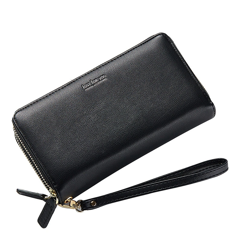 Women's Top Grain Leather Long Wallet Ladies Travel Coin Wallet