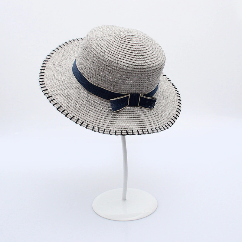 Summer Style Sun Hat Beach Caps Women Wide Brim Breathable Bowler Round Bucket Straw Beach Hat