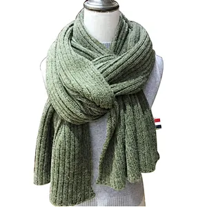 Thickened winter knitted wool scarf warm long neck scarf