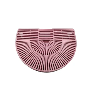 Wholesale hot sale fashion ladies straw bucket bag beach tote bag