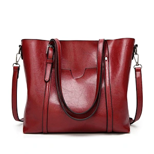 China Manufacturer Litchi Texture PU Leather Handbag Ladies Bag