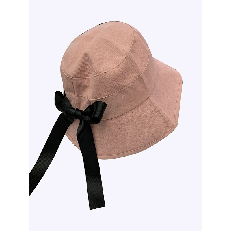 England Style Lady's Bucket Hat Adjustable Bow Tie Strap Hat