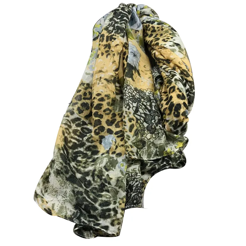 Occident spring and autumn leopard  printed scarf travel sunscreen shawl scarf