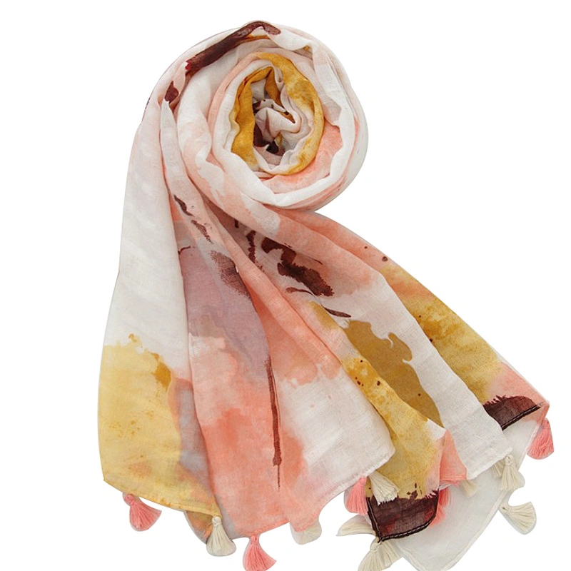 Spring and autumn new style abstract painting tourism decorative shawl beach towel scarf