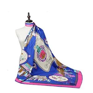 Infinity Scarf Custom Print 100% Pure Silk Shawl Scarf