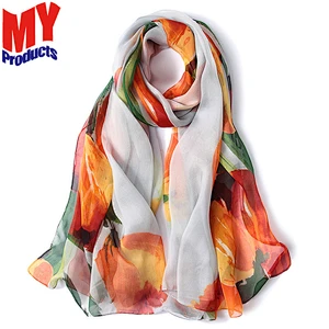 Merino wool mens scarf fashion baju muslim screen printing silk scarf