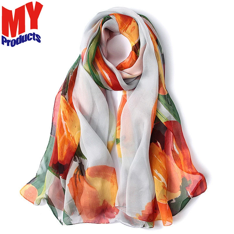 Merino wool mens scarf fashion baju muslim screen printing silk scarf