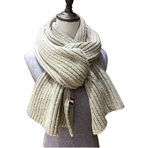Thickened winter knitted wool scarf warm long neck scarf