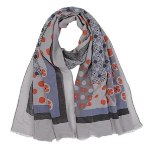 Retro style fashion circles printed scarf