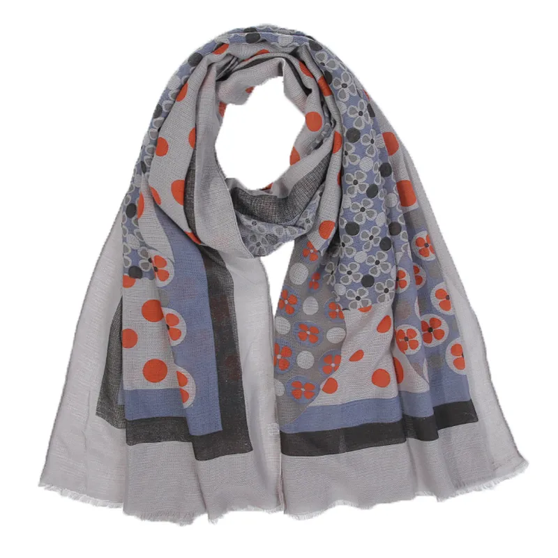 Retro style fashion circles printed scarf
