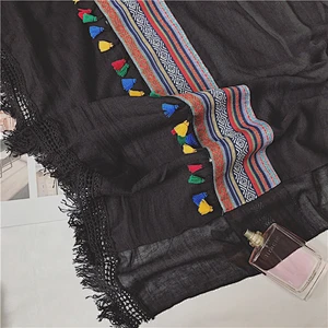Scarf Muslim Silk Batik Poncho Turbans Women Hijab Scarves Bouncy Scarf