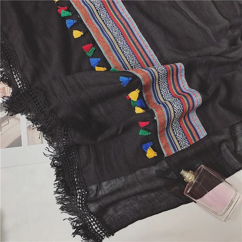 Scarf Muslim Silk Batik Poncho Turbans Women Hijab Scarves Bouncy Scarf