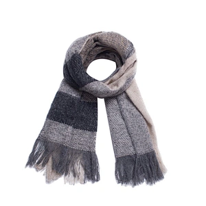 Autumn and winter new style circle yarn large check scarf lady thickened tassel neck shawl scarf
